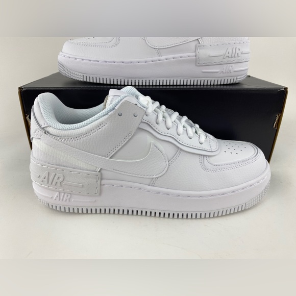 Nike Air Force 1 Shadow Triple White Women's Sneakers Shoes CI0919-100 - Picture 4 of 12
